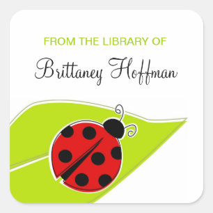 Adesivo Quadrado Livros de Ladybug