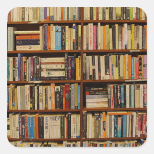 Adesivo Quadrado Livros na biblioteca