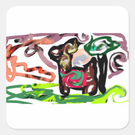 Adesivo Quadrado Llama Lazy