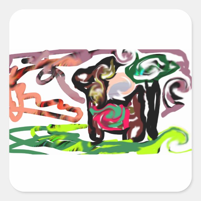 Adesivo Quadrado Llama Lazy (Frente)