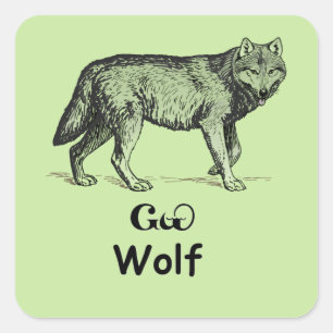 Adesivo Quadrado Lobo Cherokee novo
