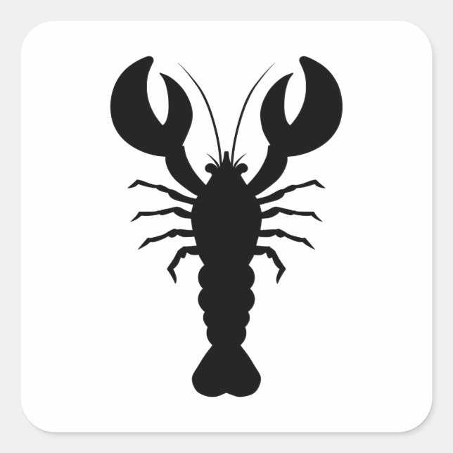 Adesivo Quadrado Lobster Silhouette (Frente)