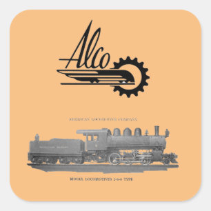 Adesivo Quadrado Locomotiva americana companymogul
