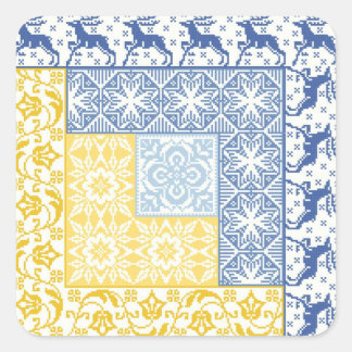 Adesivo Quadrado Log Cabine Winter