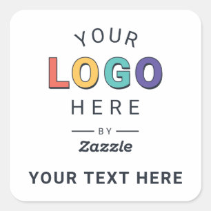Adesivo Quadrado Logotipo à Sua Maneira