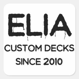 Adesivo Quadrado Logótipo branco principal