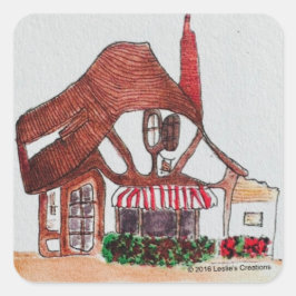 Adesivo Quadrado Logotipo da caixa de ferramentas