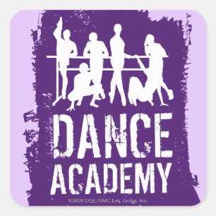 Adesivo Quadrado Logotipo da Dance Academy Silhouettes
