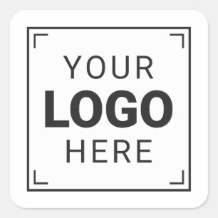 Adesivo Quadrado Logotipo da Empresa Assinatura