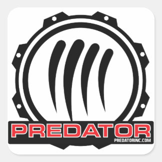 Adesivo Quadrado Logotipo da engrenagem da Predator Inc.