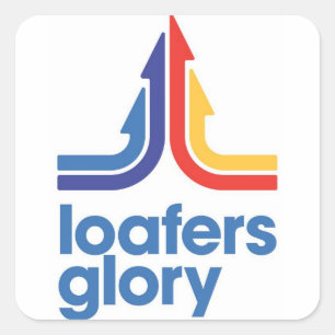 Adesivo Quadrado Logotipo da glória dos Loafers da seta