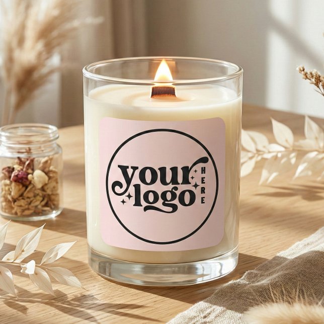 Adesivo Quadrado Logotipo Da Sua Empresa Aqui (Custom Company Business Your Logo Here Square Sticker)