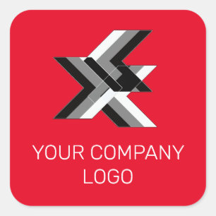 Adesivo Quadrado LOGOTIPO DA SUA EMPRESA, personalizado