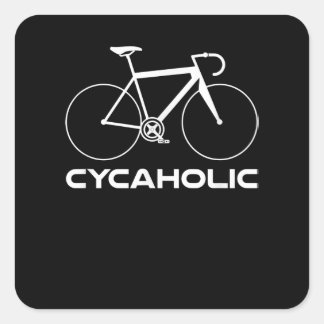 Adesivo Quadrado Logotipo de ciclismo engraçado de bicicleta de Cyc