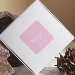 Adesivo Quadrado Logotipo de empresa moderno Obrigado, tipografia r