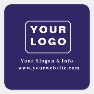 Adesivo Quadrado Logotipo de Negócios Minimalista com Estilo Person