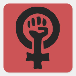 Adesivo Quadrado Logotipo de símbolo feminista