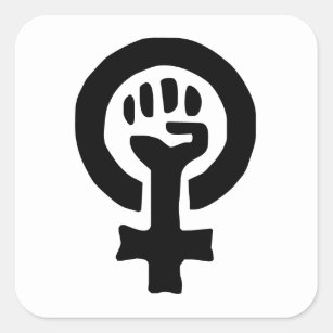 Adesivo Quadrado Logotipo de símbolo feminista