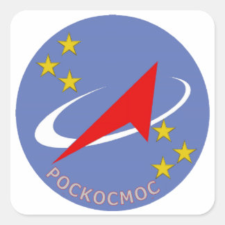Adesivo Quadrado Logotipo de Voo Roscosmos