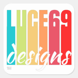 Adesivo Quadrado Logotipo "DESIGNS LUCE69"