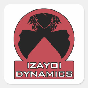 Adesivo Quadrado Logotipo Dinâmico Izayoi com Texto