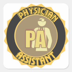 ADESIVO QUADRADO LOGOTIPO DO ASSISTENTE MÉDICO PA