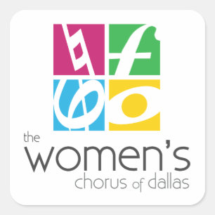 Adesivo Quadrado Logotipo do Coro Feminino de Dallas