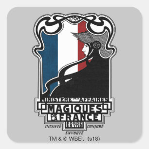 Adesivo Quadrado Logotipo do Ministère des Affaires Magiques de la
