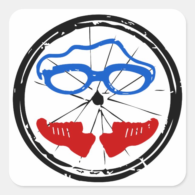 Adesivo Quadrado Logótipo do Triathlon Freak (Frente)