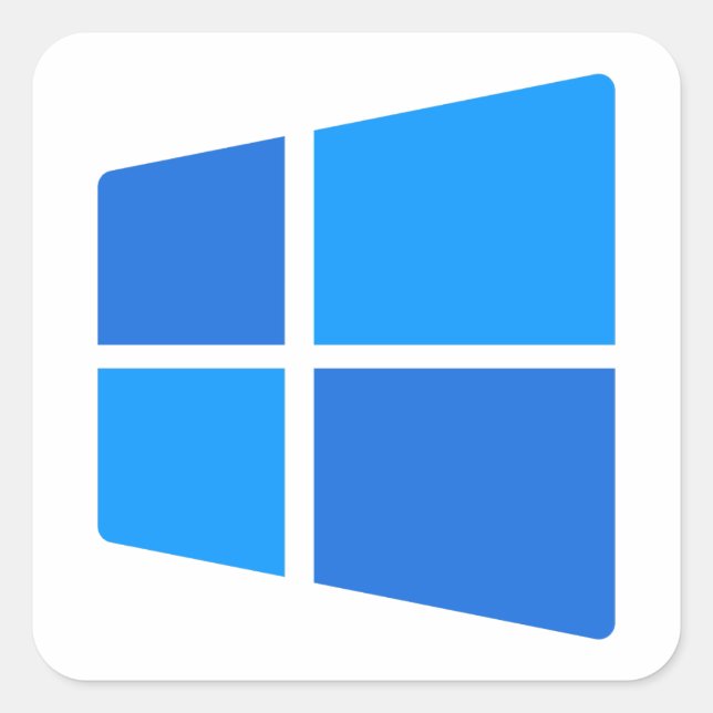 Adesivo Quadrado logotipo do Windows 11 (Frente)