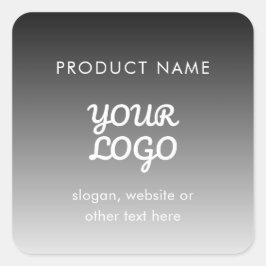 Adesivo Quadrado Logotipo e texto modernos | Produto de madeira bra