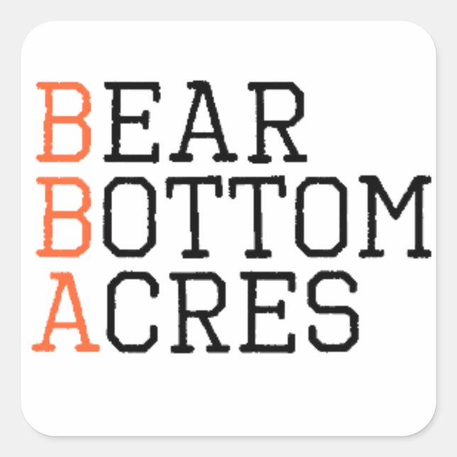 Adesivo Quadrado Logotipo empilhado (Frente)