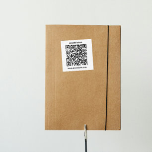 Adesivo Quadrado Logotipo Empresarial Minimalista Simples Código QR