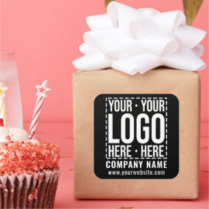 Adesivo Quadrado Logotipo Empresarial Personalizado Empresa Corpora