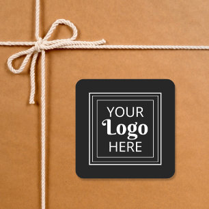 Adesivo Quadrado Logotipo Empresarial Personalizado Moderno Minimal