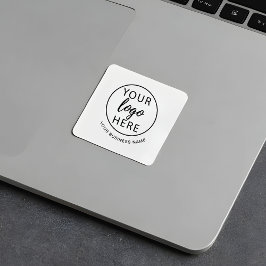 Adesivo Quadrado Logotipo Empresarial Personalizado Simples