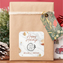 Logotipo Feliz Férias Natal Moderno Corporação