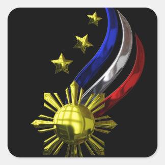 Adesivo Quadrado Logotipo filipino original. Mabuhay Pilipinas!