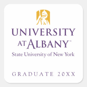 Adesivo Quadrado Logotipo Icônico da Universidade de Albany