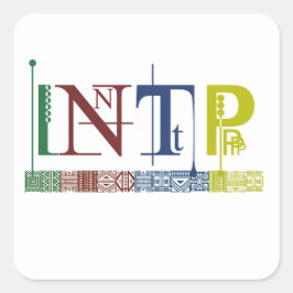 Adesivo Quadrado Logotipo INTP - Nome de etiqueta/adesivo Myers-Bri