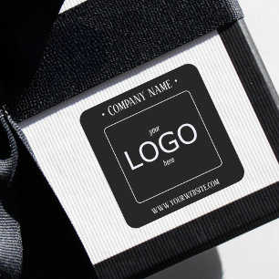 Adesivo Quadrado Logotipo minimalista preto e branco