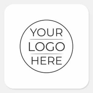 Adesivo Quadrado Logotipo Moderno de Marcas Empresariais