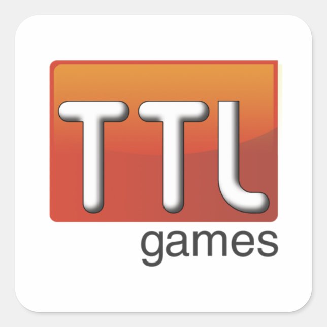 Adesivo Quadrado Logotipo para Jogos TTL (Frente)