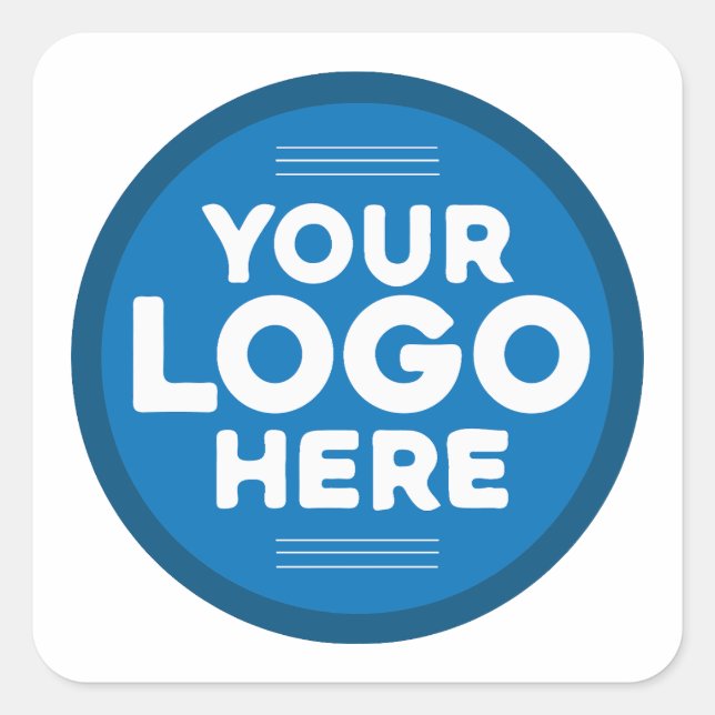 Adesivo Quadrado Logotipo personalizado (Frente)