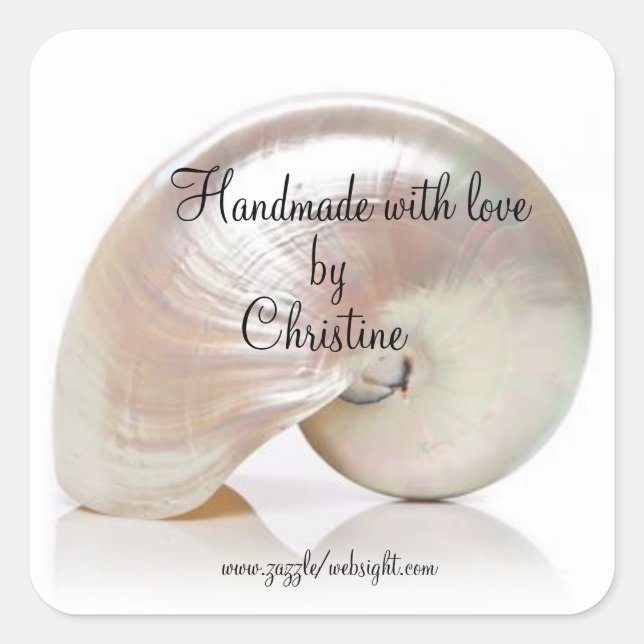 Adesivo Quadrado Logótipo personalizado da empresa (Frente)