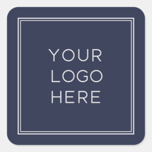 Adesivo Quadrado Logotipo personalizado profissional Simples e min