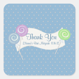 Adesivo Quadrado Lolipps e Bolinhas