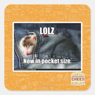 Adesivo Quadrado LOLZ agora no tamanho do bolso