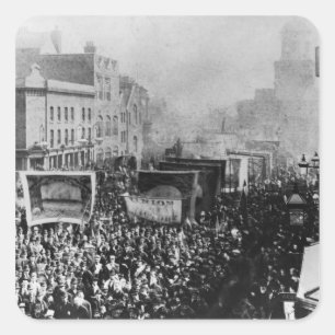 Adesivo Quadrado London Dock Strike, 1889