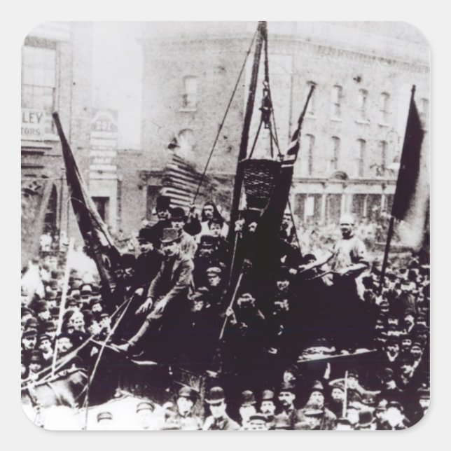 Adesivo Quadrado London Dock Strike, 1889 2 (Frente)